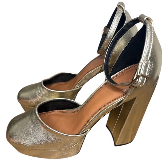 ASOS Shoes - ASOS Metallic Gold Platform Heels Size: 10